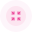 A pink circle on a black background